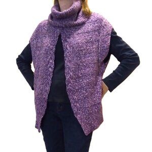 NWOT - Open-Front, Cowl Neck, Sleeveless Sweater